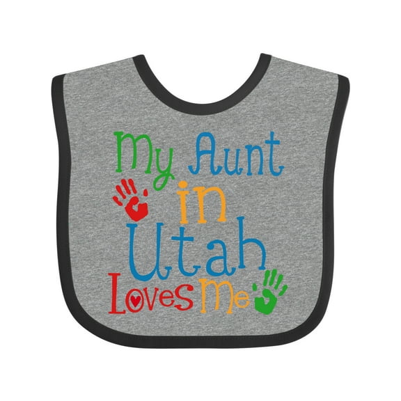 Inktastic My Aunt in Utah Loves Me Boys or Girls Baby Bib