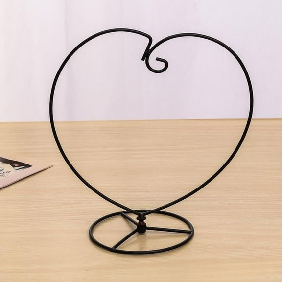 Ornament Display Stand, Heart Shaped Hook Stand, Rack Holder for Hanging Glass Globe Pot Terrarium Witch Ball Home Christmas Wedding Decoration Creative Gift, 1 Pcs, 9.05 Inches