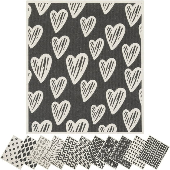 Xiyztok 12 Pzas Paños de Cocina Suecos Altamente Absorbentes Paños de Cocina Reutilizables Toallas de Cocina No Rayantes Trapos de Cocina de Algodón Suave Paño de Limpieza para Lavar Limpiar Fregar P