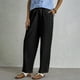 thumbnail image 3 of Pantalones palazzo con cintura elástica para mujer: detalle de encaje, cordón, pierna ancha con bolsillos, pantalones informales para todas las estaciones, 3 of 6