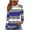Blue, variant on Youyipin Long Sleeve Shirts for Women Women's Colorblock Striped Button Long Sleeve Crew Neck Tee Shirts Tops