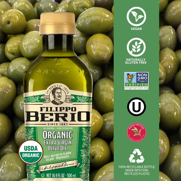 Filippo Berio Organic Extra Virgin Olive Oil 16.9 oz, USDA Organic