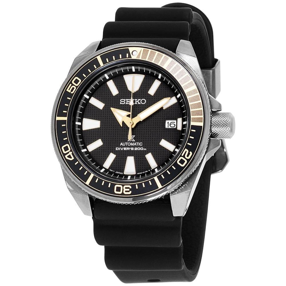 Seiko Men's Prospex Black Ion Automatic Dive Watch Silicone Strap 200 m SRPB55 - Walmart.com