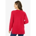 thumbnail image 2 of Woman Within Plus Size Cable Knit V-Neck Pullover Sweater, 2 of 5