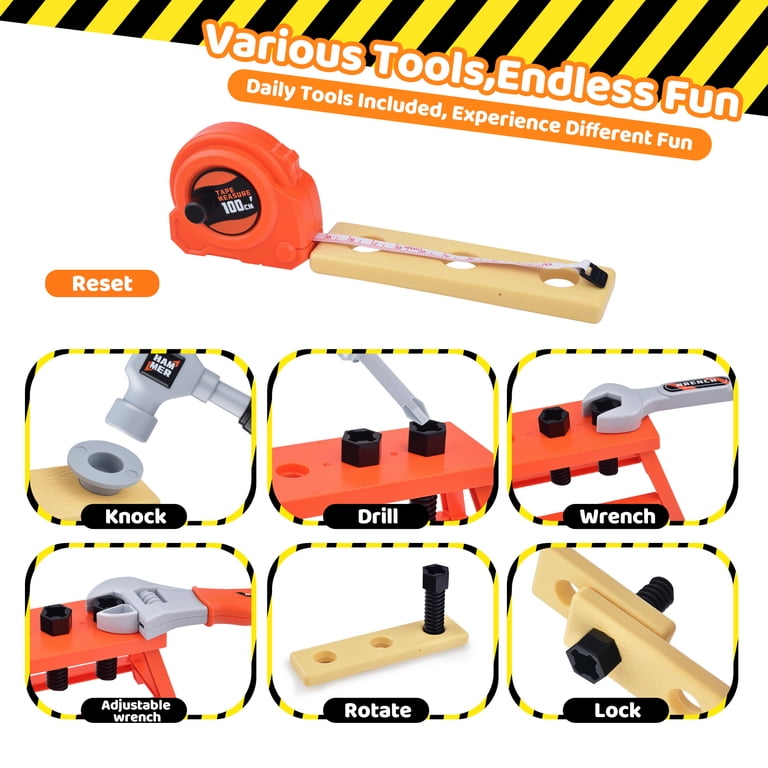 WLBES Kids Tool Set, 33 Pieces with Toy Drill photo 6