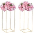 "Nuptio Gold Wedding Floral Holder, 24"" Geometric Vase Set of 2, Table ...
