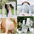 thumbnail image 2 of VGMiu White Wedding Arch Draping Fabric Backdrop 28.7" X 20FT Sheer Drapes Fabric for Wedding Arbor Ceremony Birthday Party, 2 of 6