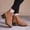 Brown, variant on Women's Ankle Boots Chunky Low Heel Chelsea Booties Slip On Elastic Fall Short Boots Brown 8.5(41)