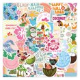 thumbnail image 1 of Paquete de pegatinas Coconut Girl Tropical Hawaiian Beach x60, 1 of 2