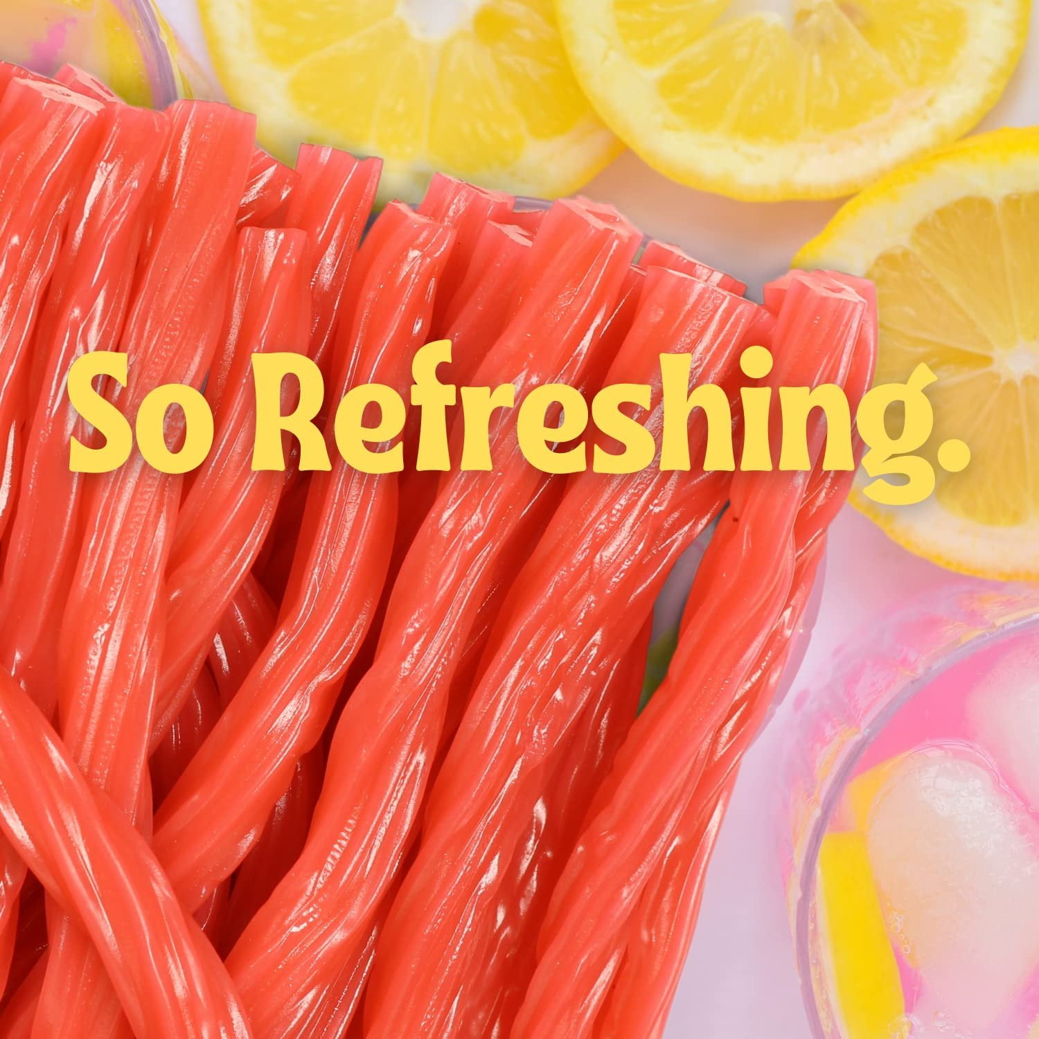 Pink Lemonade Licorice Sticks by Its Delish, 5 Lbs Bulk Bag  Licorice Twists Candy Gifts Party Sweets  Made in USA, Vegan, Kosher