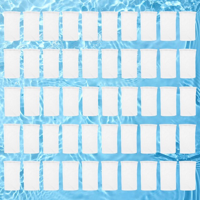 Bolsa de filtro para cesta de skimmer de piscina, mantenimiento de piscina (paquete de 40 blanco)
