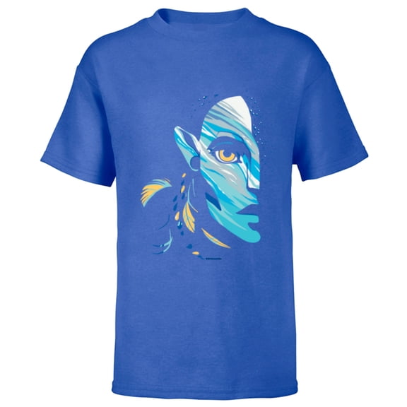 Avatar: The Way of Water Neytiri Na’vi Ocean Half Face - Short Sleeve T-Shirt for Kids - Customized-Royal