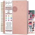 thumbnail image 1 of Planificador de presupuesto Gogirl organizador mensual de facturas Tapa dura A4 color oro rosa, 1 of 3