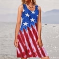 thumbnail image 1 of SMihono Robe Maxi Bohème d'Été pour Femmes Grande Taille Mode Féminine Col Rond Sans Manches Robe Imprimée de Plage, 1 of 6