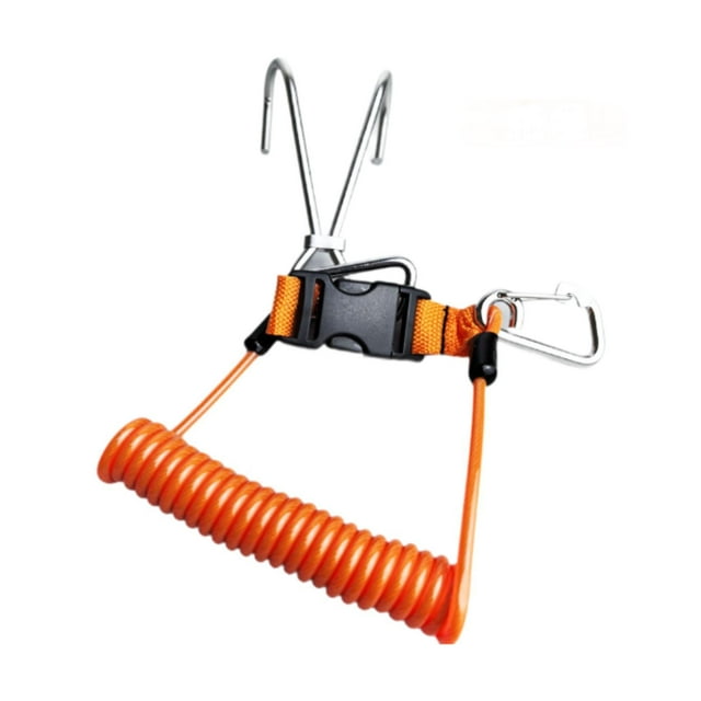 jinwen Crochets de Plongée sous-Marine Réceptifs en Acier Inoxydable Accessoires Sûrs Résistants à l'Usure Multifonctionnels Haute Fiabilité Orange