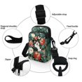 thumbnail image 5 of HELLHERO Cat and Floral Adjustable Crossbody Bag Polyester Double-layer Travel Crossbody Purse for Outdoor Holiday Travel, 5 of 7