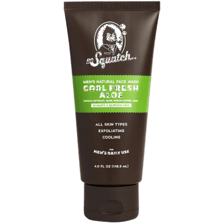 Pack of 2 - Dr. Squatch Cool Fresh Aloe Men's Natural Face Wash 4 fl oz Packaging May Vary