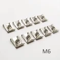 thumbnail image 1 of 10pcs Stainless Steel U Type Clips Plate Leaf Spring Nut M6 M5 M4 M8 8mm 5mm 6mm 4mm Reed Nuts for Car Motorcycle Scooter ATV, 1 of 5
