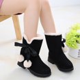 thumbnail image 5 of LYHao Winter Kids Boots With Bow For Girls Cozy Warm Boots For Everyday Play And Easy On/Off Comfort ,Girls Boots Sizes 6 Black(12-12.5 Years), 5 of 6