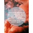 thumbnail image 2 of ArtsyQuotes 19x24 White Modern Wood Framed Museum Art Print Titled - Conrad Hilton Quote: Successful People Keep Moving, 2 of 4