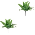 thumbnail image 3 of HOOWIFFY Tasteless 2Set Green Plastic Artificial Grass Leaves Plant for Home Wedding Decoration, 3 of 8