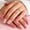 No tools, variant on Short glossy floral press-on nails, pink versatile nail art for spring and summer, 24-piece false nails