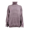 thumbnail image 3 of YOTMKGDO Sweaters for Women, Solid Casual Long Knitted Sleeve Off The Sweater Womens Shoulder Pullover Sweater Purple XXL, 3 of 5