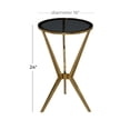 thumbnail image 3 of DecMode 16" x 24" Gold Aluminum Accent Table with Shaded Glass Top, 1-Piece, 3 of 11