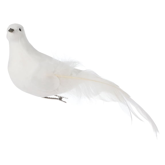WORGEOUS White Artificial Bird Decoration Outdoor Nest Model for Garden Patio Home Decor
