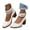 White, variant on Mostsola Heels for Women Closed Toe Dress Shoes Ankle Strap Zipper Block Heeled Pumps Shoes