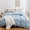 Pale Blue, variant on Green Gingham Duvet Cover King, 3 Pieces Microfiber Extra Soft Breathable Plaid Checkered Grid Cute Comforter Cover Bedding Set with 1 Duvet Cover and 2 Pillowcases