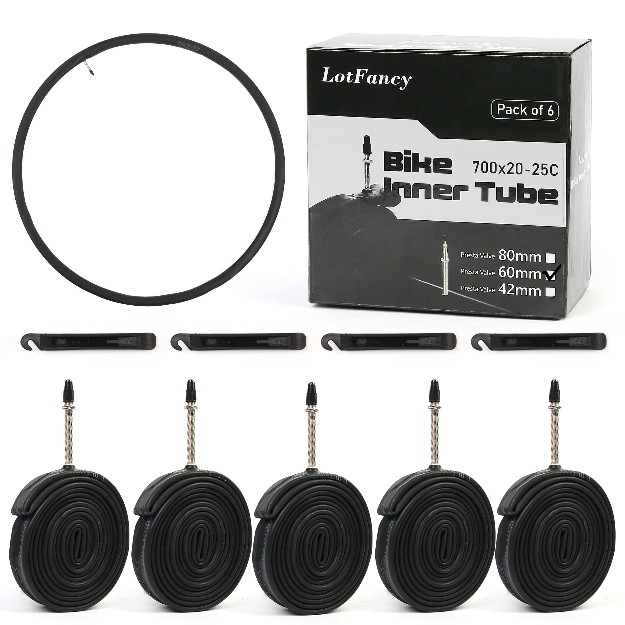 New ** 32mm Presta Valve bicycle inner tube w/o boxes 27X1 2-Pack 700X20-25