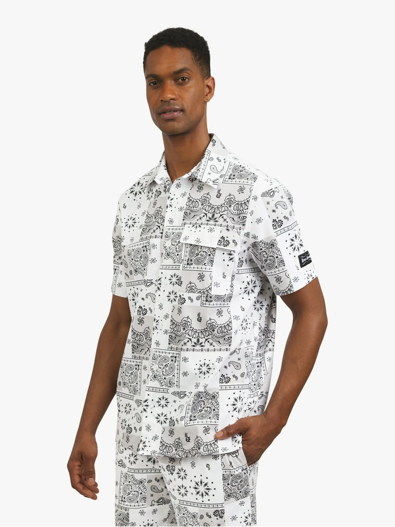 Dogg Supply by Snoop Dogg Bandana Paisley Shirt, Men's Sizes XS