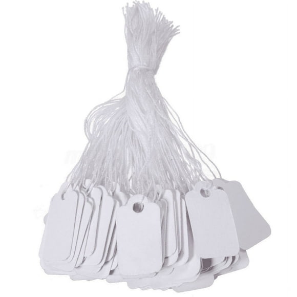 S SERENABLE 100pcs White Price Tags Marking Tags Writable Blank Sale Price Labels Supplies