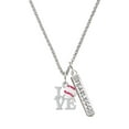 thumbnail image 1 of Delight Jewelry Love with Baseball Silvertone Fearless Bar Charm Necklace, 23", 1 of 4