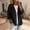 Black women cardigan button down a1, variant on BRELIL Women's 3/4 Sleeve Button Down Cardigan Open Front Casual Shacket Fall Outfit Loose Knit Top for Women Autumn Vacation, Green 2XL