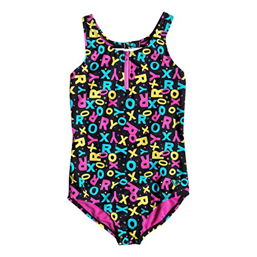 Roxy Roxy Girl's 26 Roxy Pop Logo One Piece Swimsuit (Size 4