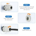 thumbnail image 5 of Uxcell 10 Pcs G1/2" Cable Glands Adjustable 6-12.5mm PA6 Nylon IP68 Waterproof Connectors with Seals Anti-Corrosion for Industrial/Outdoor Electrical Systems (White), 5 of 6