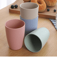 thumbnail image 1 of Eco-Friendly Unbreakable Reusable Drinking Cup For Adult, Wheat Straw Biodegradable Healthy Tumbler Set 4, 1 of 4
