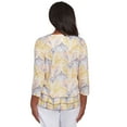 thumbnail image 2 of Alfred Dunner Womens Petite Geometric Medallion Crewneck Top, 2 of 4