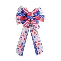 NSESSHome Red White and Blue Ribbon Stars Stripes Craft Ribbon Patriotic Star and Striped Wired Ribbon ，for 4th of July Fabric Ribbon for Independence Day Wreath Bow Making