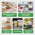 thumbnail image 5 of 5 Pack Fruit Storage Containers for Fridge with Removable Colander, Leakproof Produce Keeper for Berries, Vegetables & Salad, All-in-One Wash & Store Food Containers, BPA Free, 5 of 8