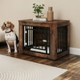 thumbnail image 2 of Uforic 34.5"L Wooden Dog Crate Furniture with Steel Lock,for Medium Dogs up to 40 Lb, 34.5"L x 21.8"W x 25.4"H, 2 of 9