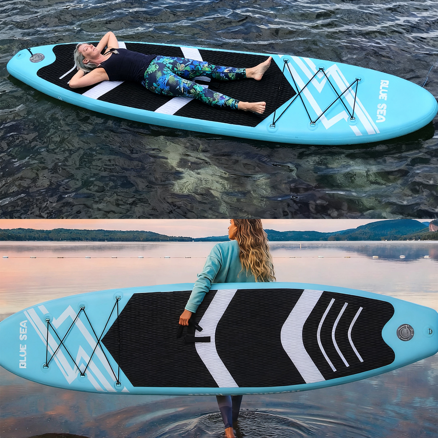 XKZJPG Inflatable Stand up Paddle Board with Premium SUP Paddleboard Accessories,Non-Slip Comfort Deck for Adults & Youth of All Skill Levels