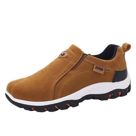 

Xutthjh Men Simple Fashion Solid Color Lightweight Breathable Soft Bottom Flannel Casual Sports Shoes