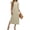 Khaki, variant on Kukoosong Women's Slim Fit Sundress Tea-Length Sleeveless Crew Neck Solid Color Casual Party Cocktail Summer Dresses