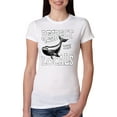 thumbnail image 2 of Wild Bobby Respect The Locals Save Our Oceans Whale Animal Lover Women Slim Fit Junior Tee, White, Large, 2 of 6