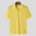 thumbnail image 3 of INCERUN Men Short Sleeve Turndown Collar Shirts Summer Tops, 3 of 8