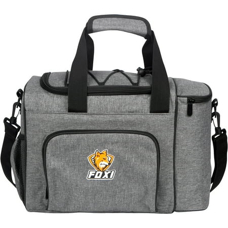 

FOXI Adult Large Lunch Cooler Bag Insulated Reusable Lunch Bag for Men Women Children Perfect for Work Gym Camping Beach and Picnics (Gray with black trim)
