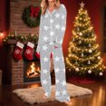 thumbnail image 4 of LOPECY-Sta Women's Pajamas Set 2 Piece Christmas Home Wear Long Sleeve Button Down Sleepwear 2 Piece Nightwear Women Pjs Sets, 4 of 8